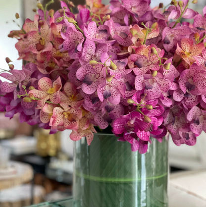 mixto mokara orquídeas en grande rota cilindro