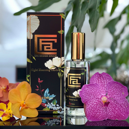 noche floreciente habitación spray y vela