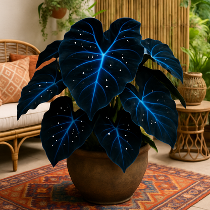 alocasia azul terciopelo