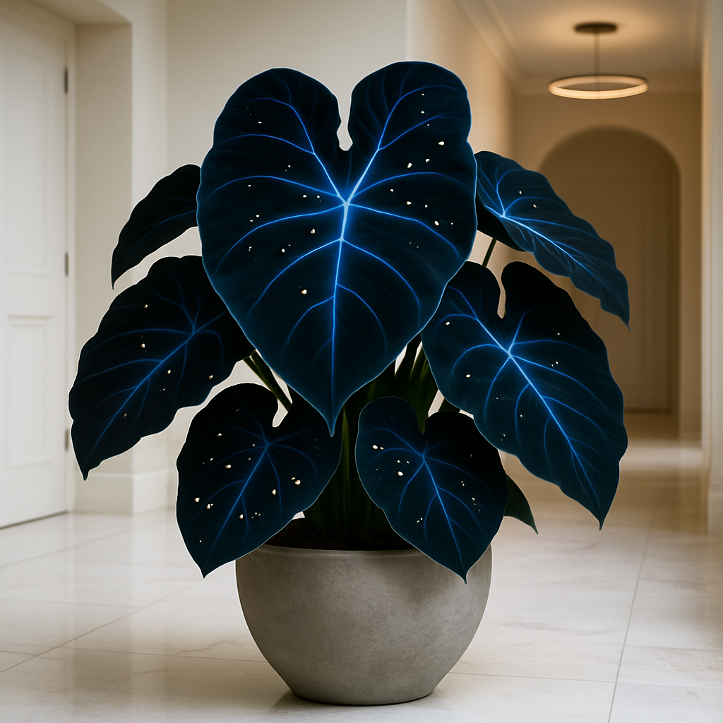 alocasia azul terciopelo
