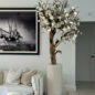 brillante beige st. tropez jardinera con personalizado hecho magnolia árbol