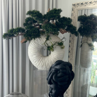 grande eternidad jarrón con colgante bonsái árbol y madera-a-la-deriva