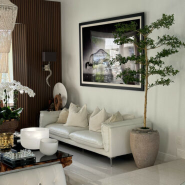 Parthenon jardinera con 7′ Shady dama árbol